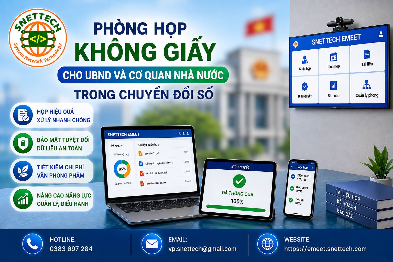 Ph&ograve;ng Họp Kh&ocirc;ng Giấy Cho UBND V&agrave; Cơ Quan Nh&agrave; Nước Trong Chuyển Đổi Số