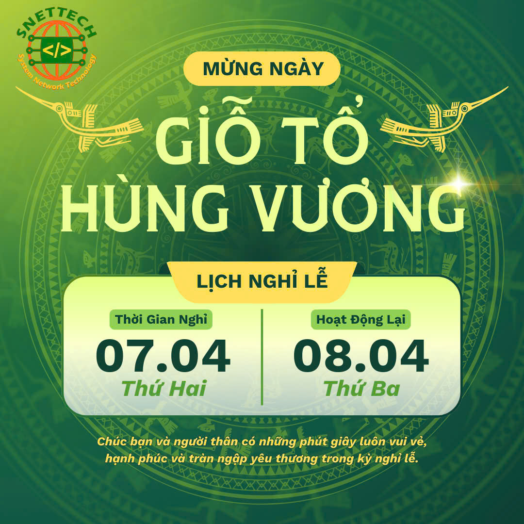 THÔNG BÁO NGHỈ LỄ GIỖ TỔ HÙNG VƯƠNG 2025