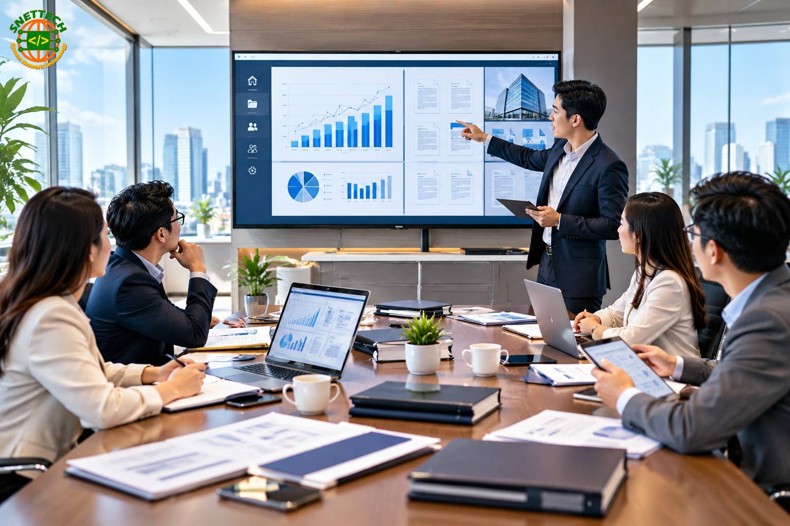 Phòng họp không giấy SNETTECH EMEET cho cơ quan, doanh nghiệp với nhiều tính năng ưu việt hỗ trợ nâng cao hiệu quả cuộc họp chuyển đổi số 