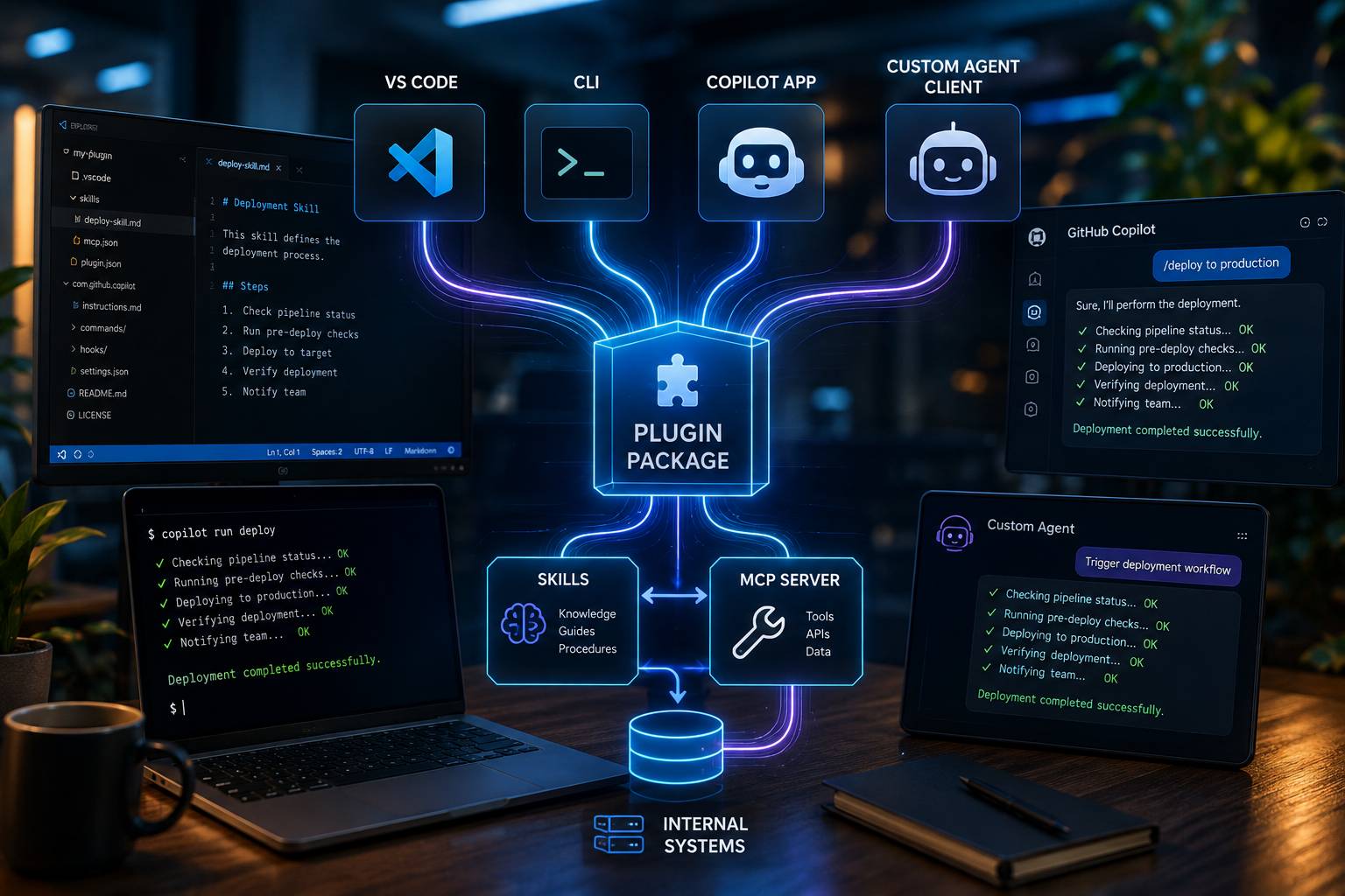 Một plugin có thể đi qua nhiều Agent Client
