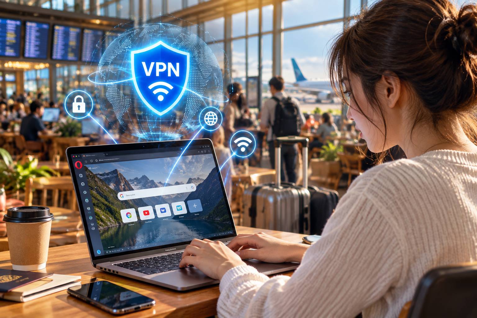 Trình duyệt Opera vừa cập nhật tính năng tự động kích hoạt VPN khi người dùng kết nối vào mạng Wi-Fi công cộng 