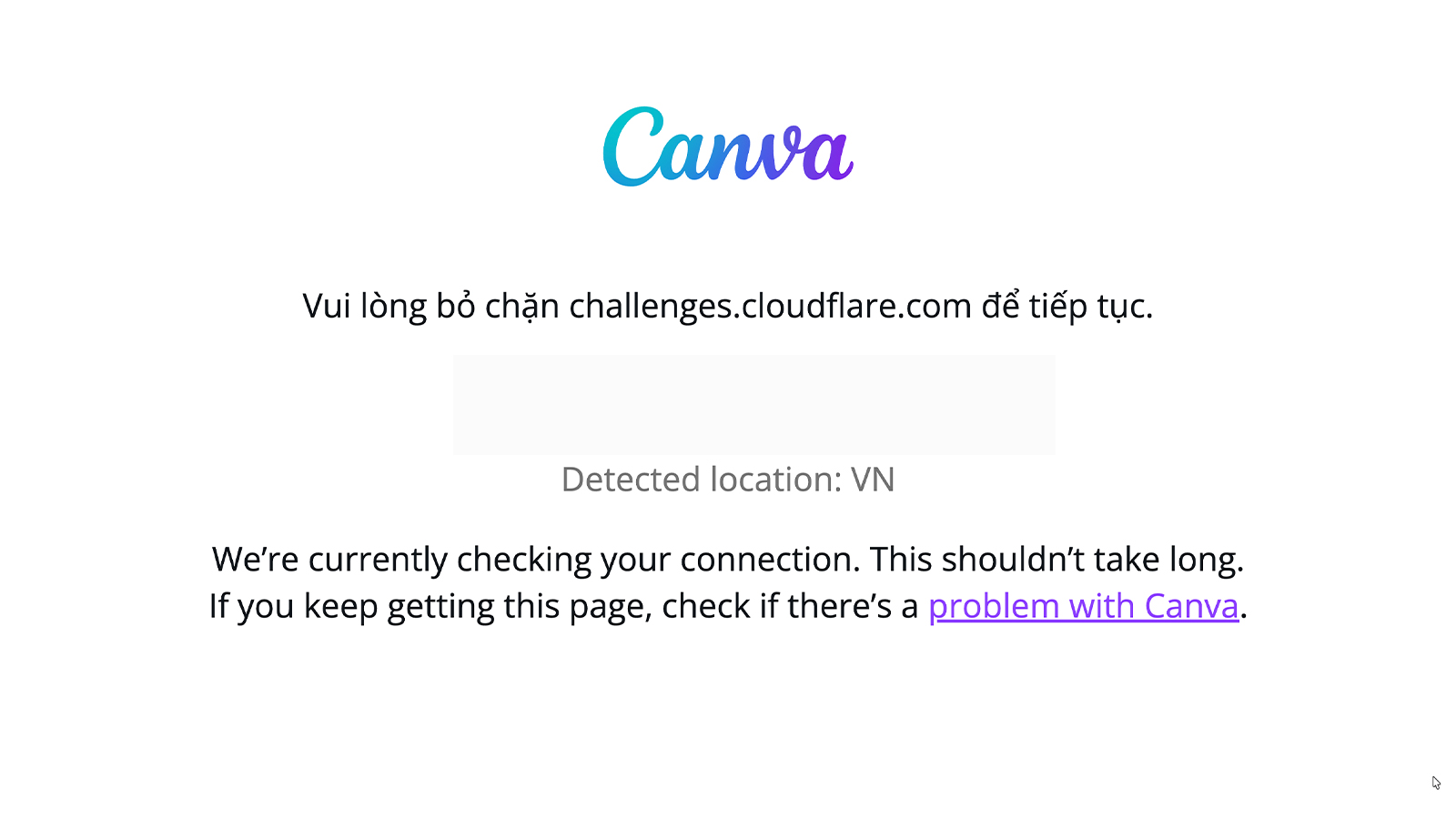 Canva không thể truy cập khi Cloudflare gặp sự cố