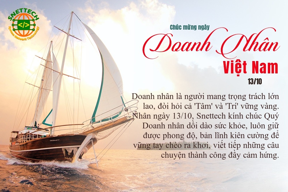 Snettech chúc mừng ngày Doanh nhân Việt Nam 13-10