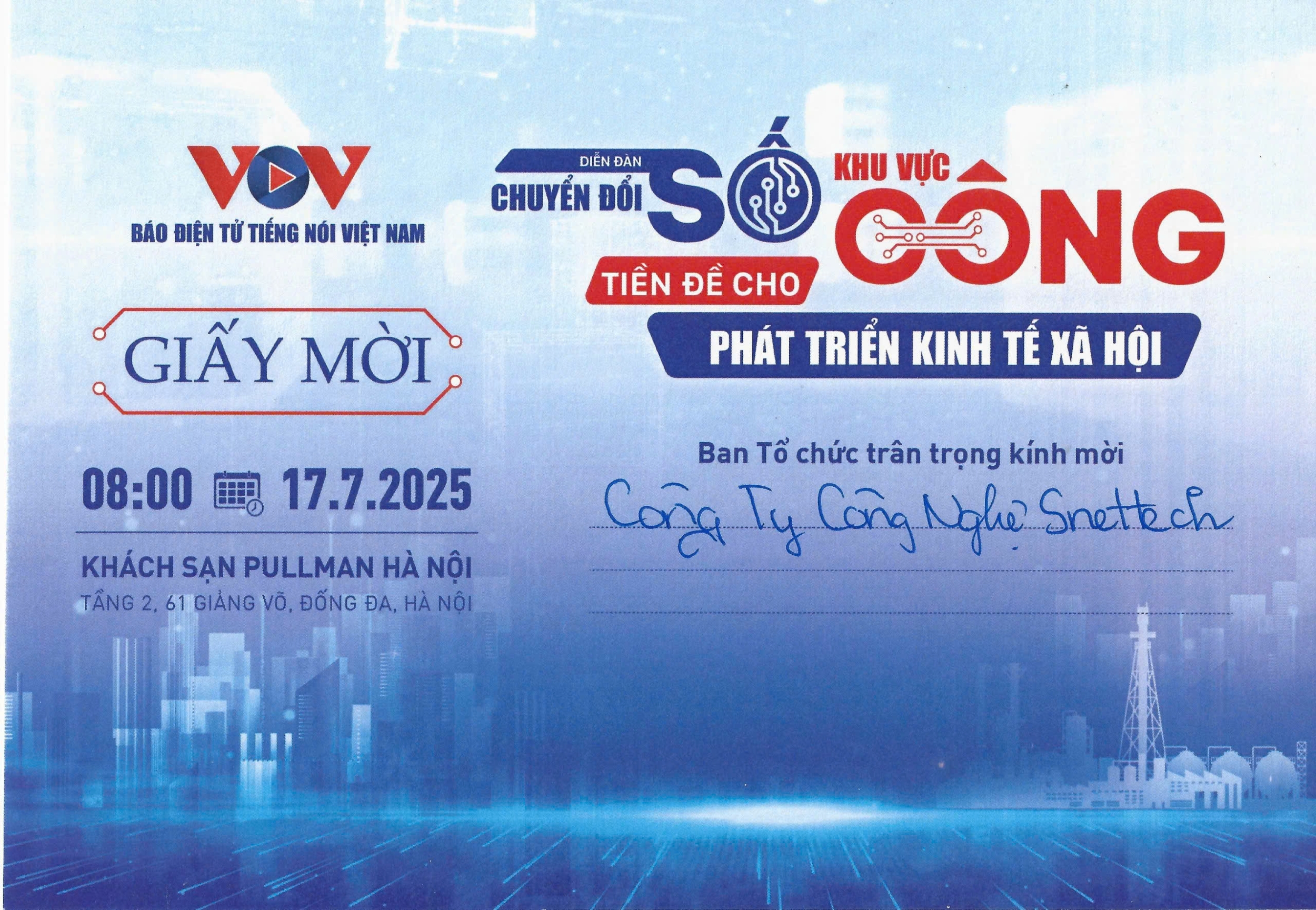 Công ty Công nghệ Snettech vinh dự là một trong hơn 250 đại biểu tham dự sự kiện