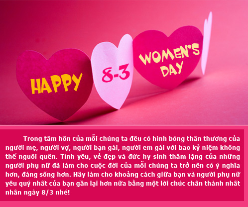 Lời chúc ngày 8/3 ý nghĩa nhất