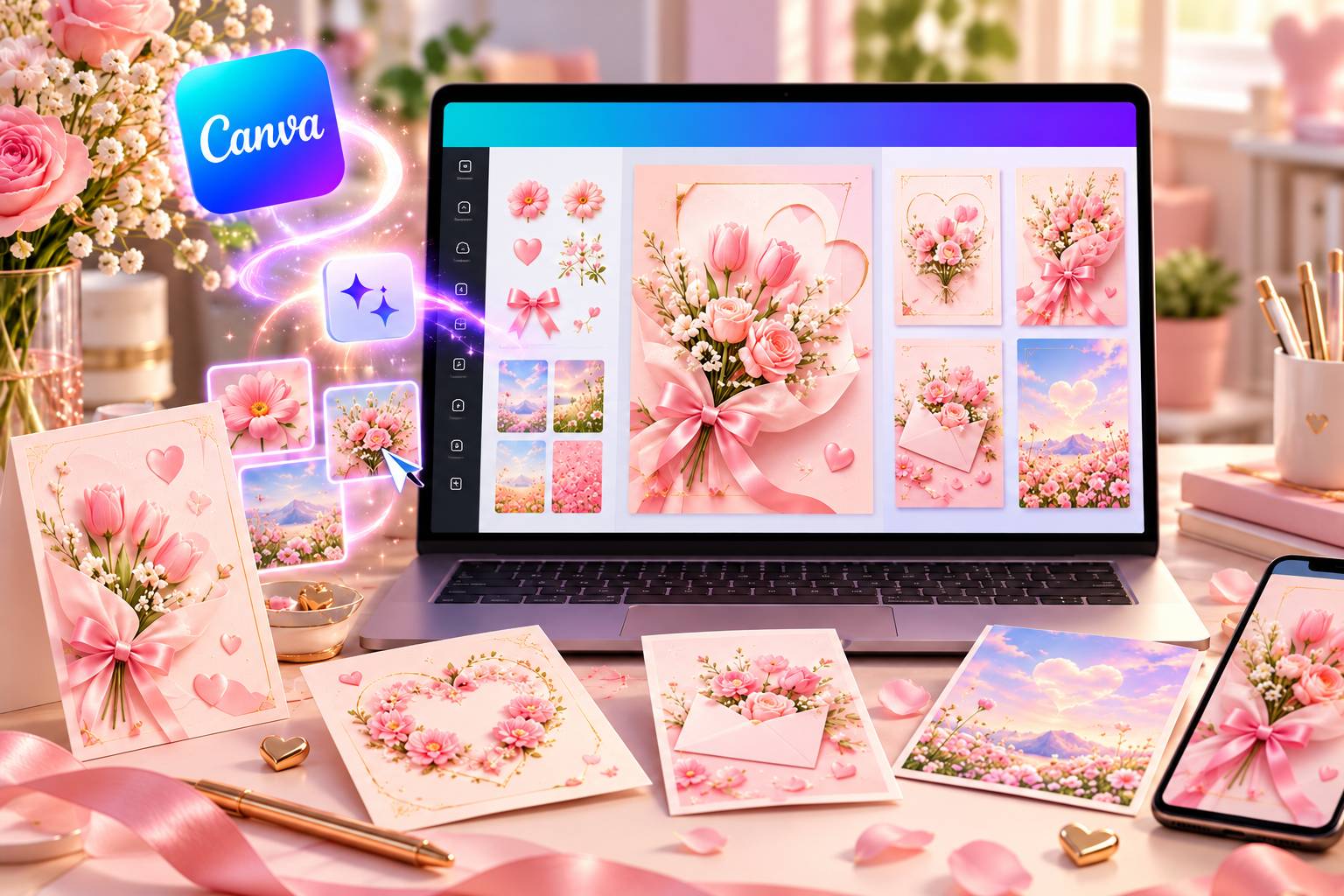Xu hướng Tạo thiệp 20/10 bằng Canva và AI đang được thế hệ trẻ vô cùng ưa chuộng nhờ tính tiện lợi và cá nhân hóa cao 