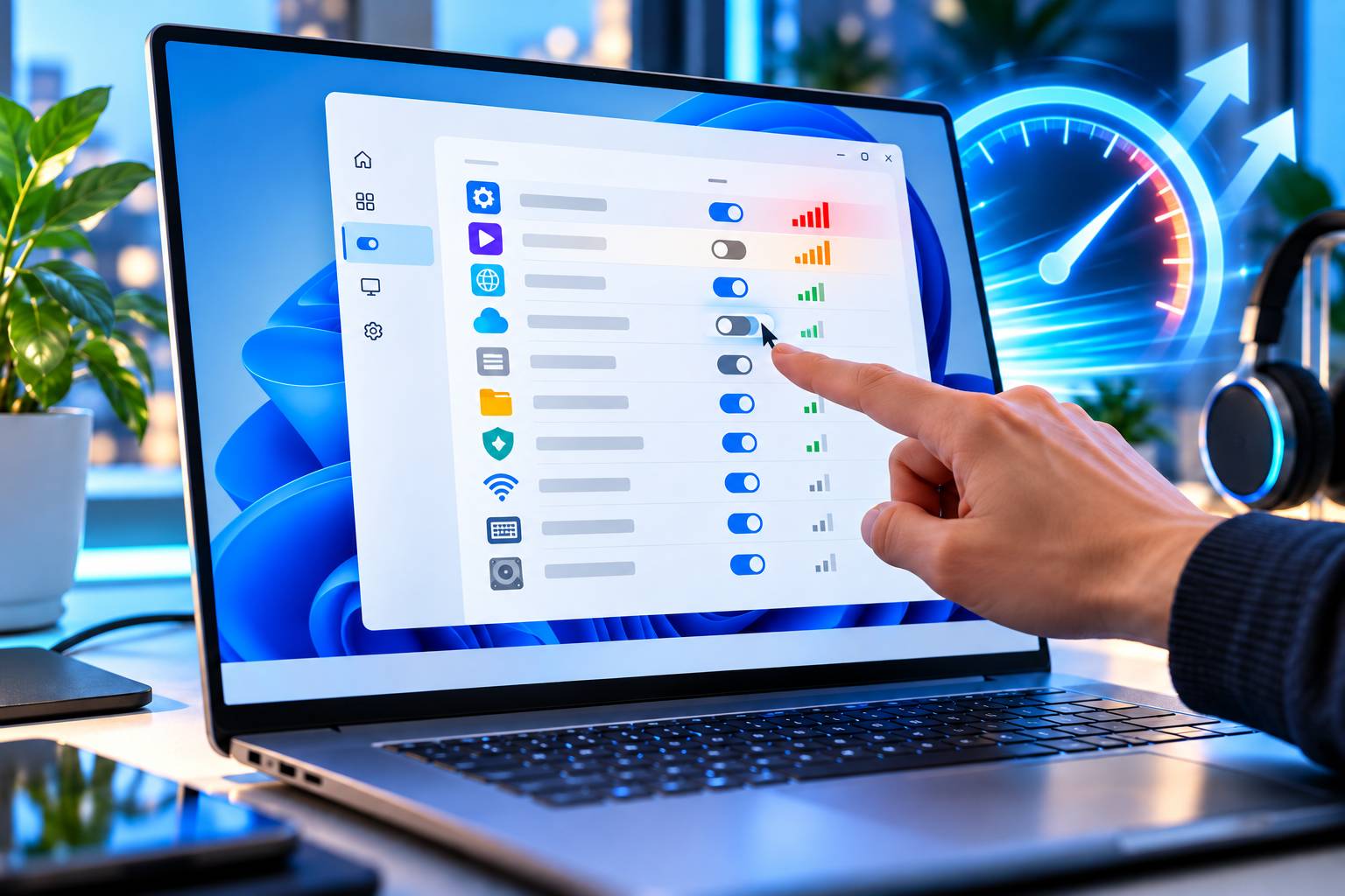 Giảm bớt các ứng dụng không cần thiết chạy ngầm từ lúc bật máy, tài nguyên RAM và CPU sẽ được giải phóng đáng kể, giúp máy mở nhanh và nhẹ hơn