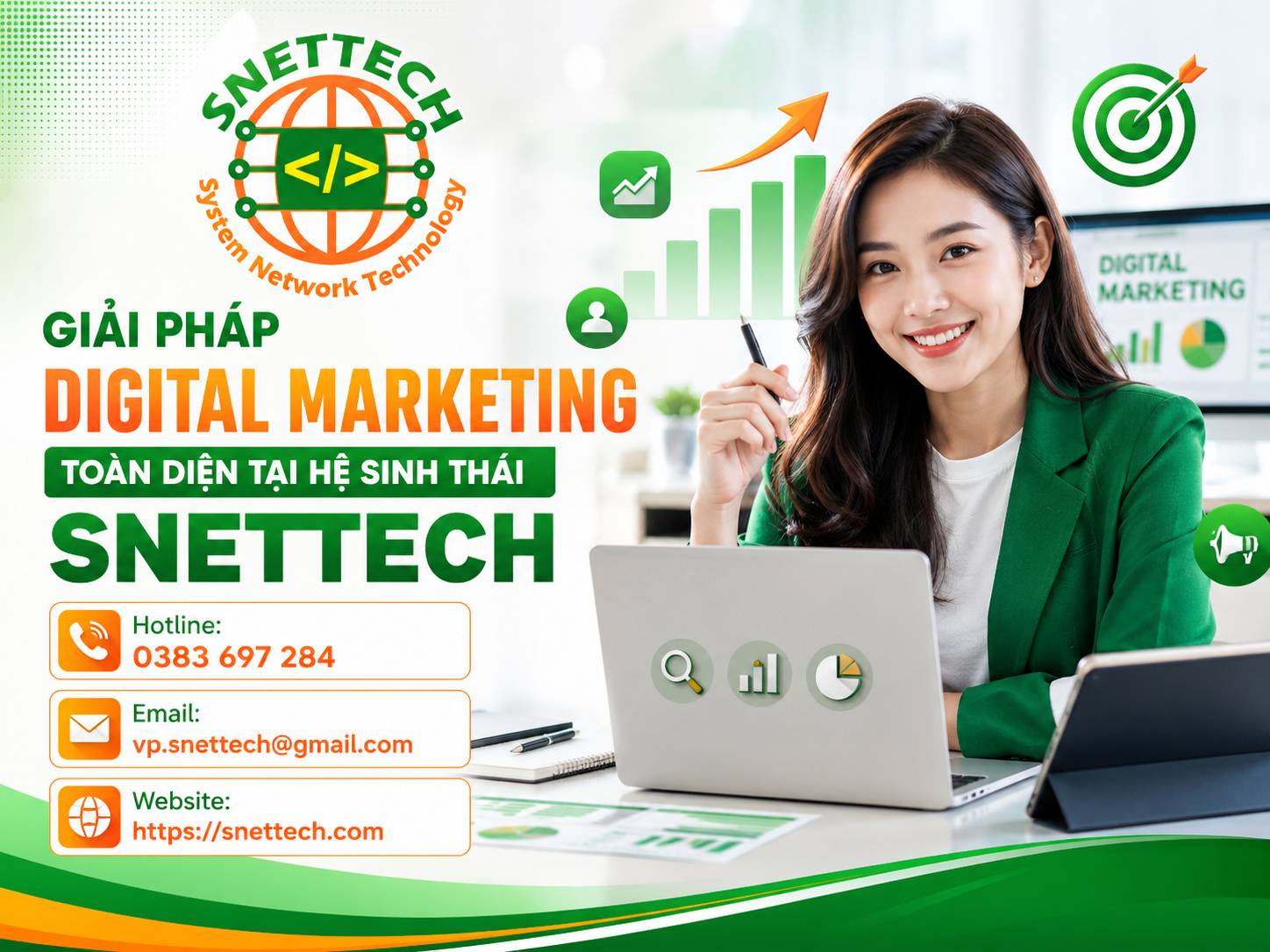 Digital Marketing - Giải pháp tối ưu toàn diện tại Snettech