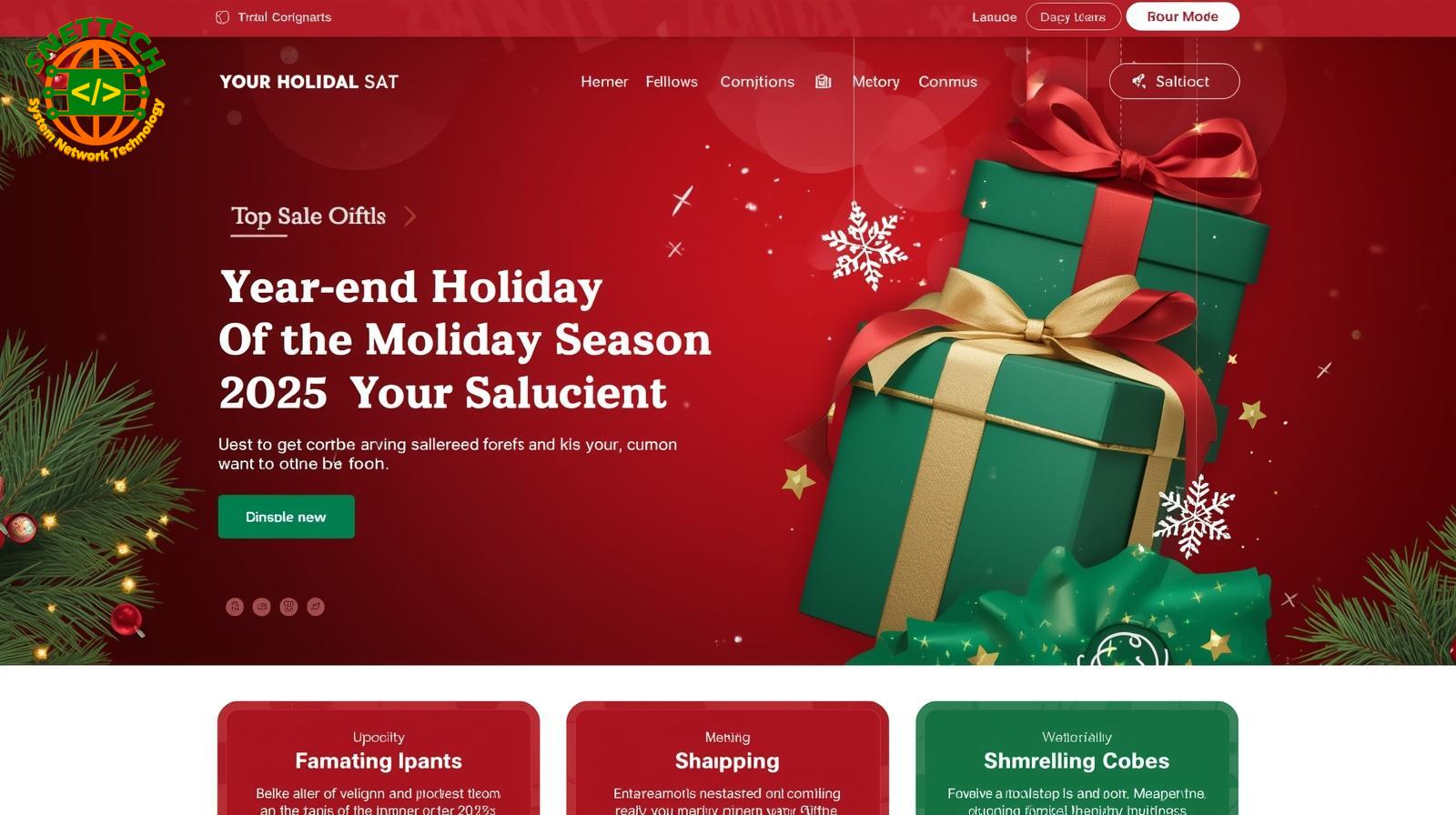 Loạt giao diện website đẹp mắt cho thiết kế website bán hàng mùa lễ hội cuối năm 