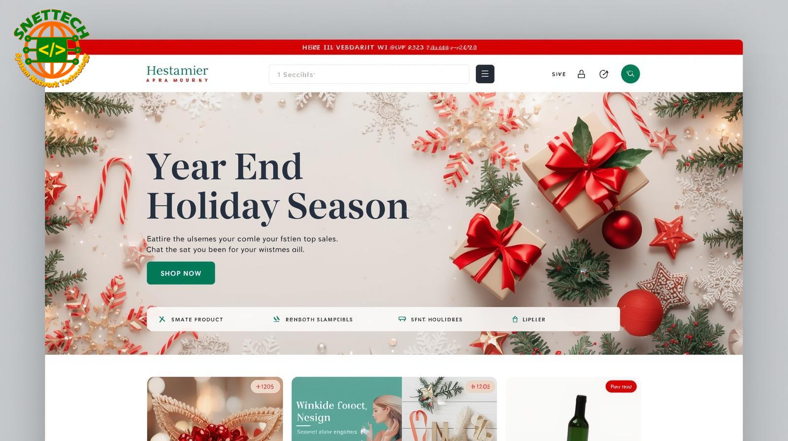 Loạt giao diện website đẹp mắt cho thiết kế website bán hàng mùa lễ hội cuối năm 