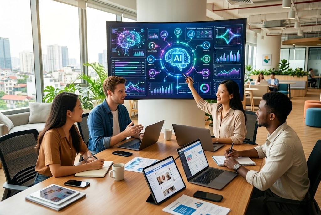 Ứng dụng AI nâng cao hiệu quả dịch vụ Marketing trọn gói tại Snettech 